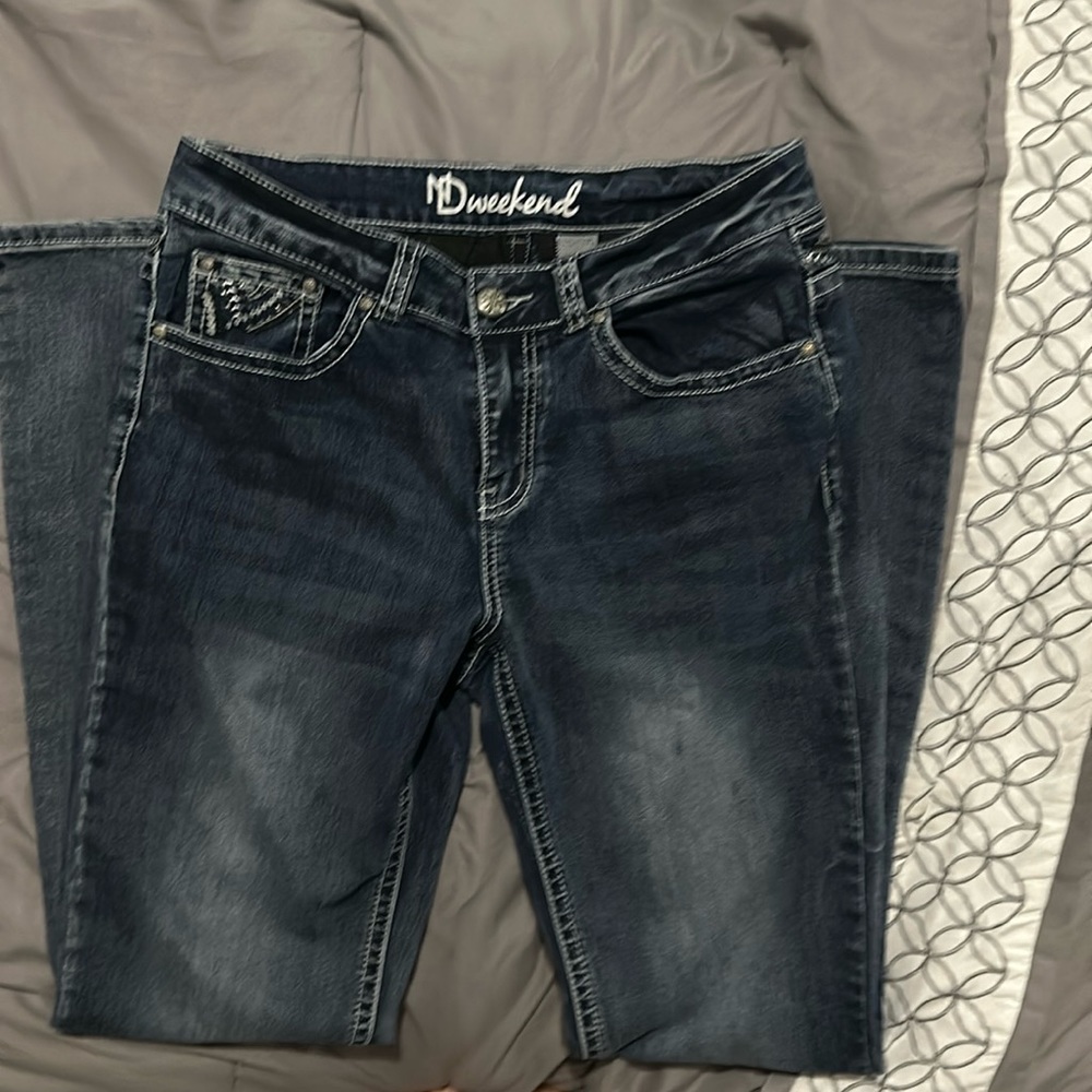 Boot cut blue jeans